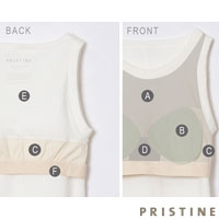 PRISTINE（プリスティン） フライスカップ付タンクトップ ホワイト/Sサイズ